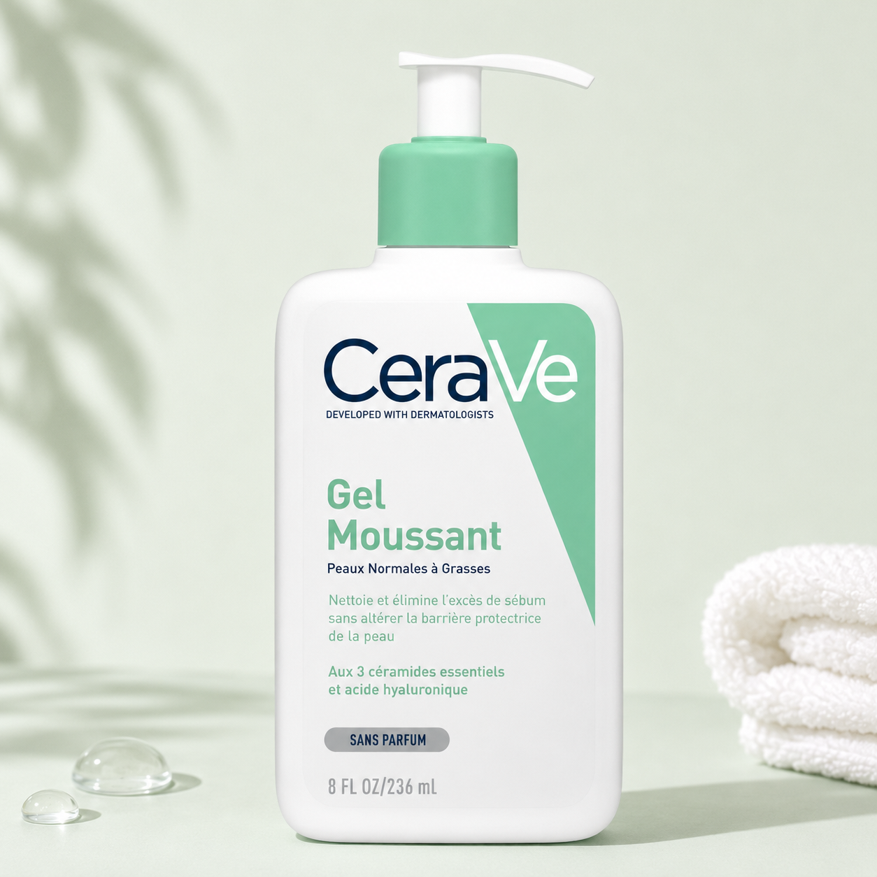 CeraVe Gel Moussant Peaux Normales à Grasses