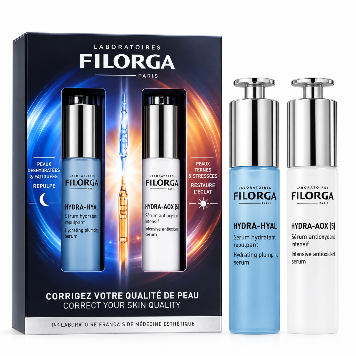 Filorga Coffret Hydra-Hyal Sérum Hydratant + Hydra-AOX [5] Sérum Antioxydant